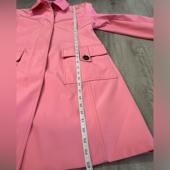 Talbots rain trench coat beautiful pink chic Sz 12 ☔️ 🌧️ upgrade your look - Picture 5 of 5